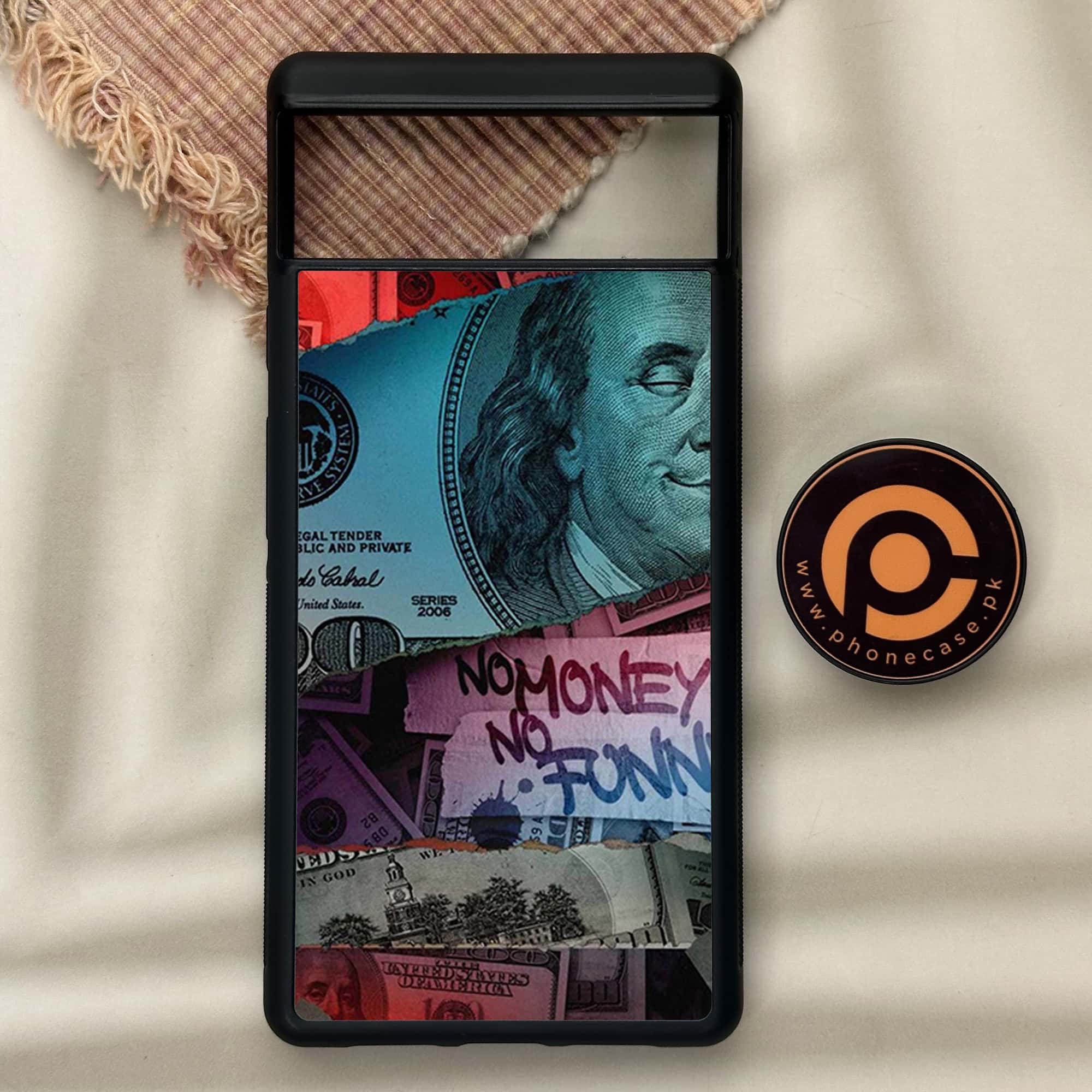 Google Pixel 6 - Dollar Series - Premium Metal Printed soft Bumper Shock Proof Case