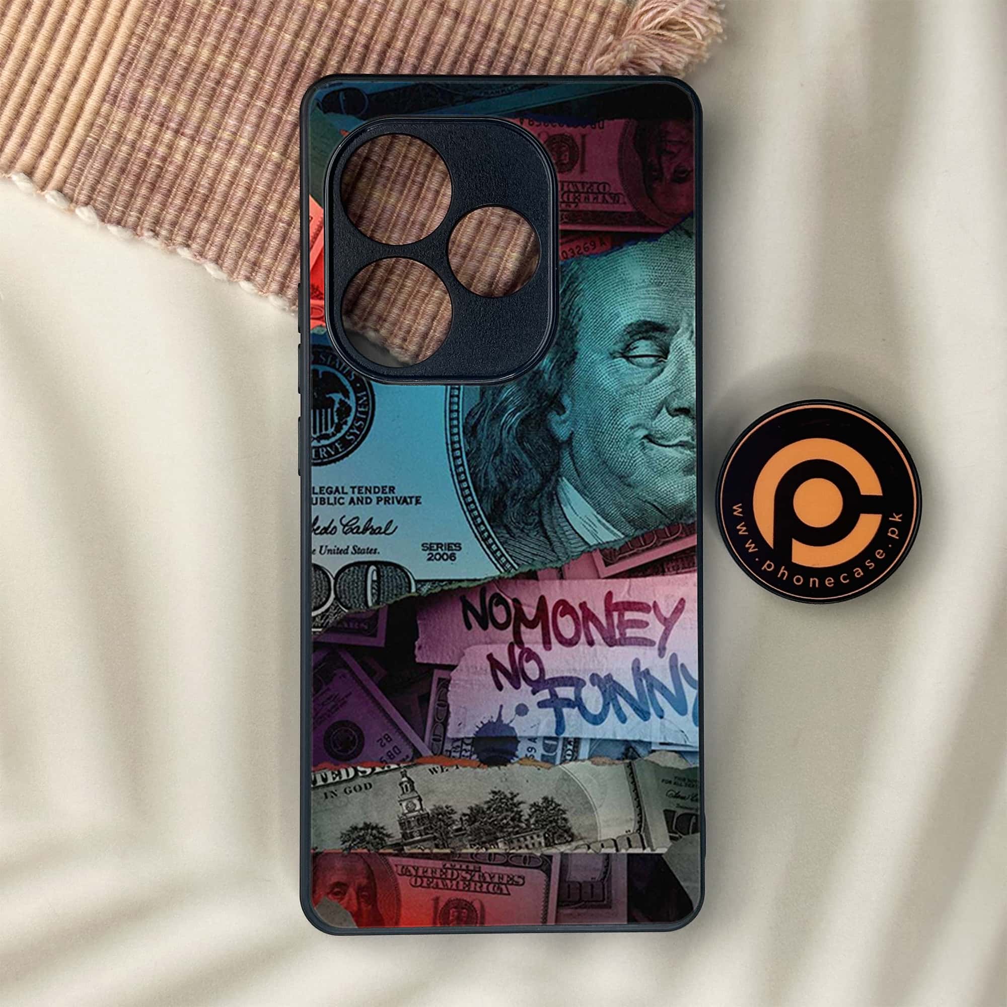 Realme GT 6 - Dollar Series - Premium Metal Printed soft Bumper shock Proof Case