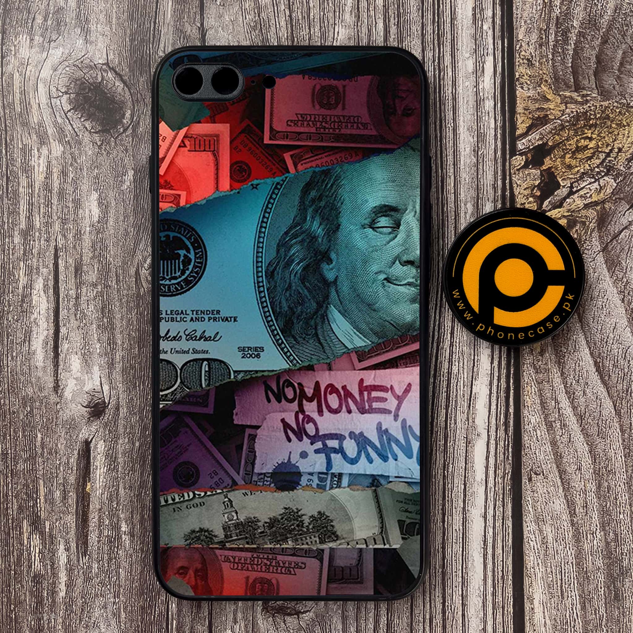 iPhone 7 Plus - Dollar Series - Premium Metal Printed soft Bumper shock Proof Case