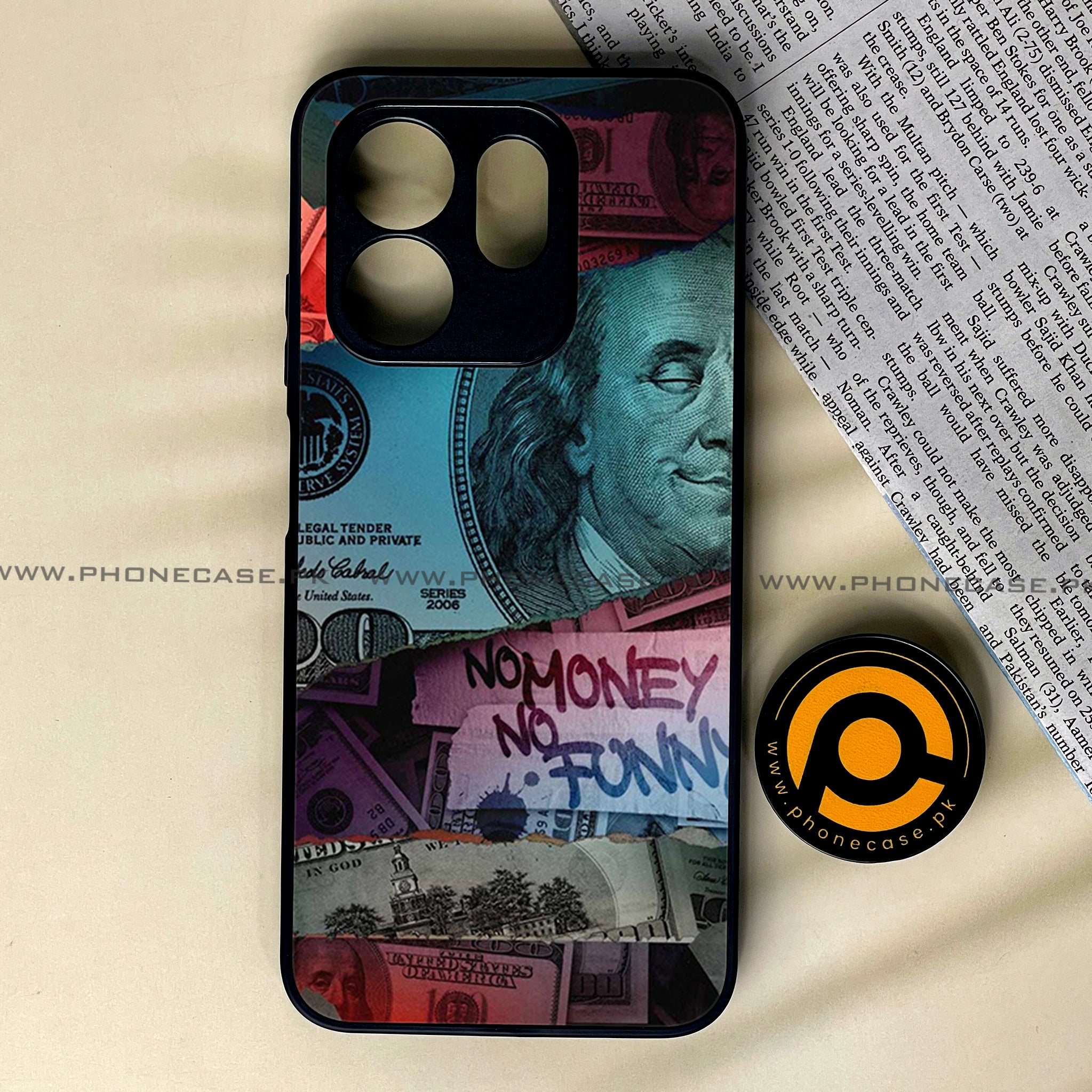 Infinix Hot 50i - Dollar Series - Premium Metal Printed soft Bumper shock Proof Case