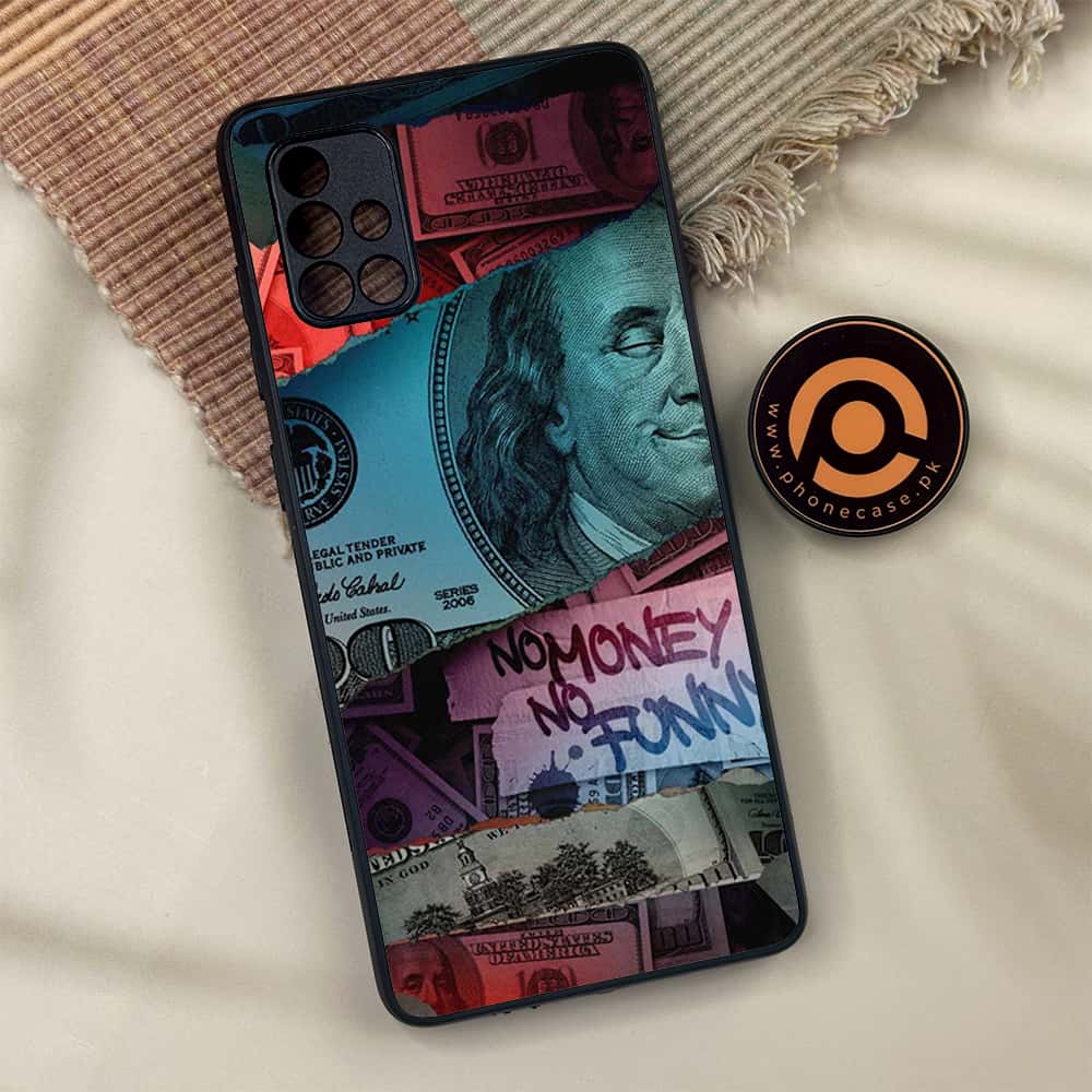 Samsung Galaxy A71 - Dollar Series - Premium Metal Printed soft Bumper shock Proof Case