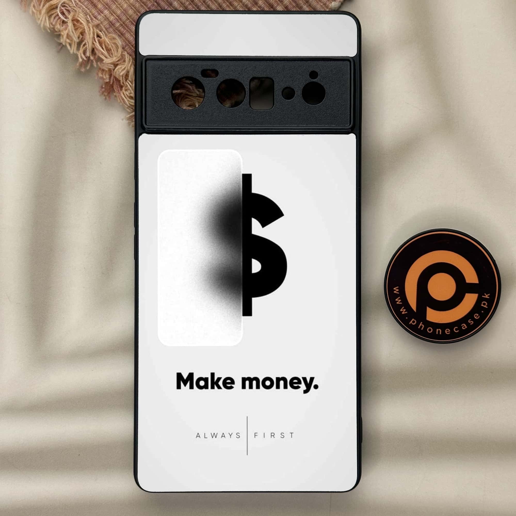 Google Pixel 6 Pro - Dollar Series - Premium Metal Printed soft Bumper Shock Proof Case