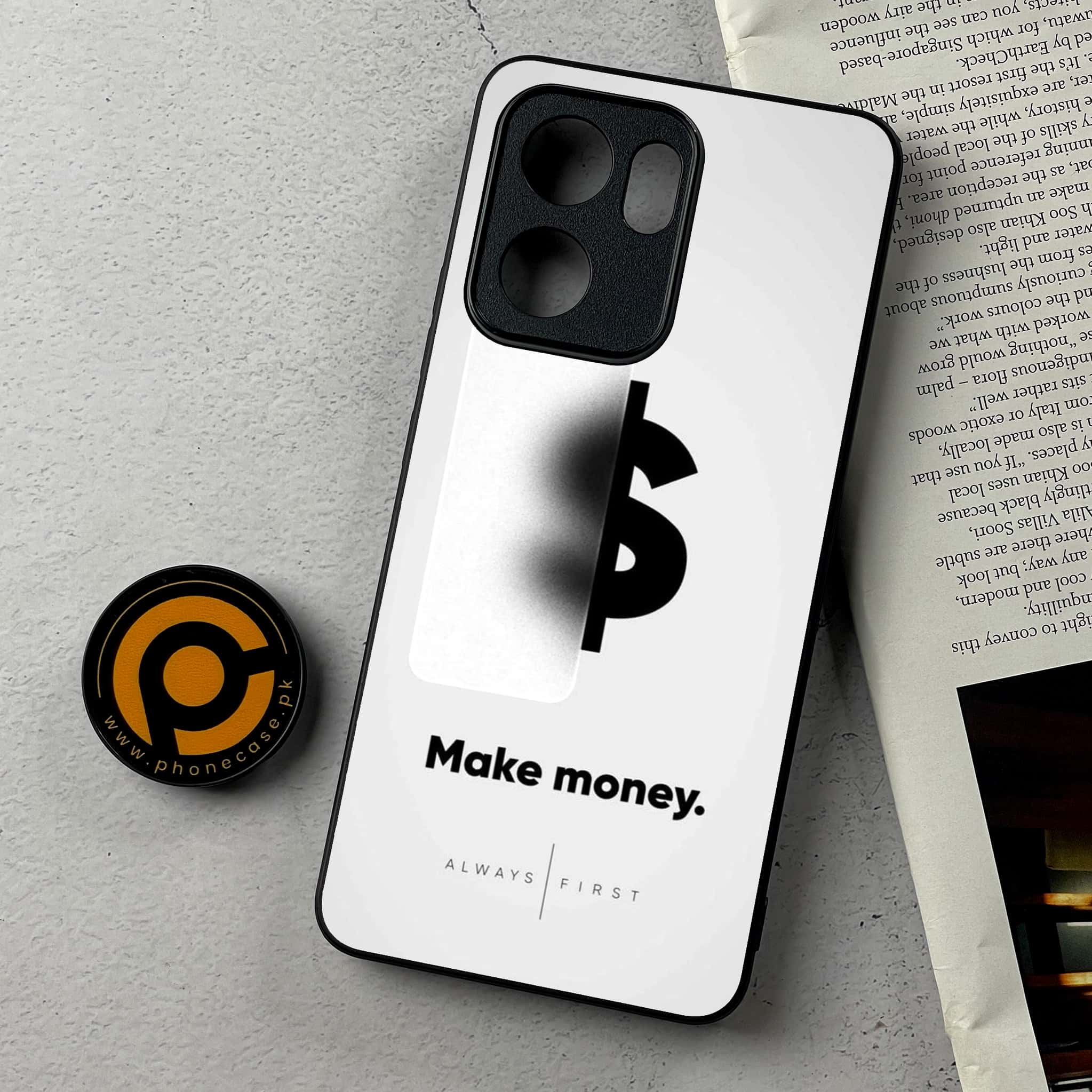 Oppo Reno 14F - Dollar Series - Premium Metal Printed Soft Bumper Shockproof Case