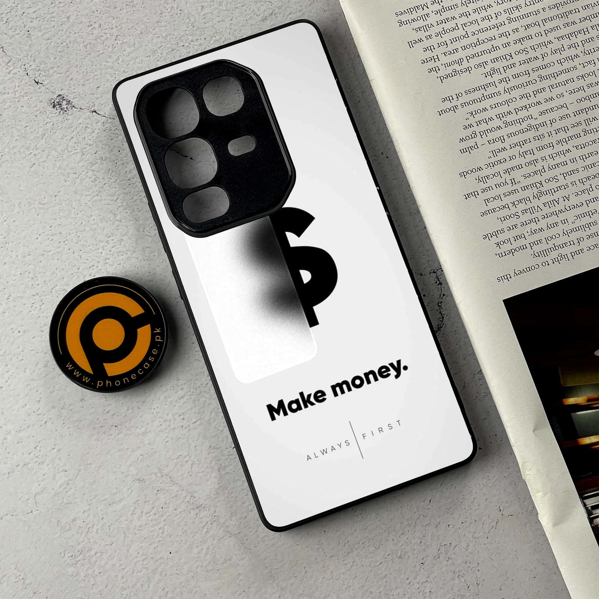Infinix Note 50 Pro Plus - Dollar Series - Premium Metal Printed Soft Bumper Shockproof Case
