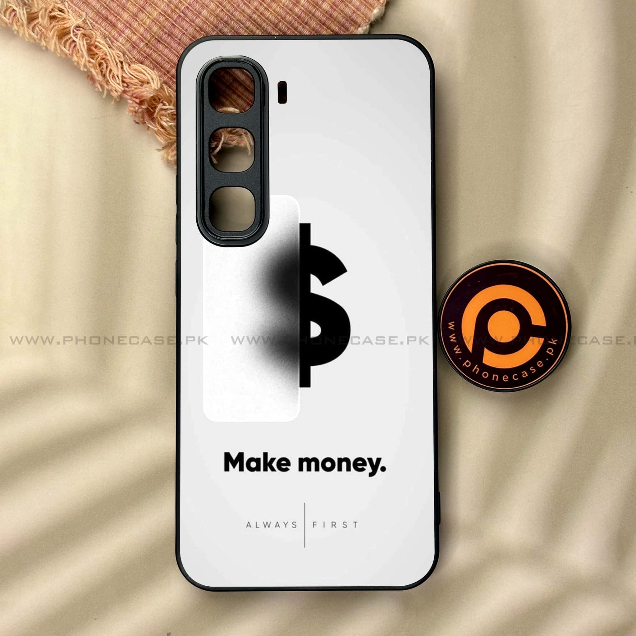 Infinix Hot 60 Pro - Dollar Series - Premium Metal Printed soft Bumper shock Proof Case