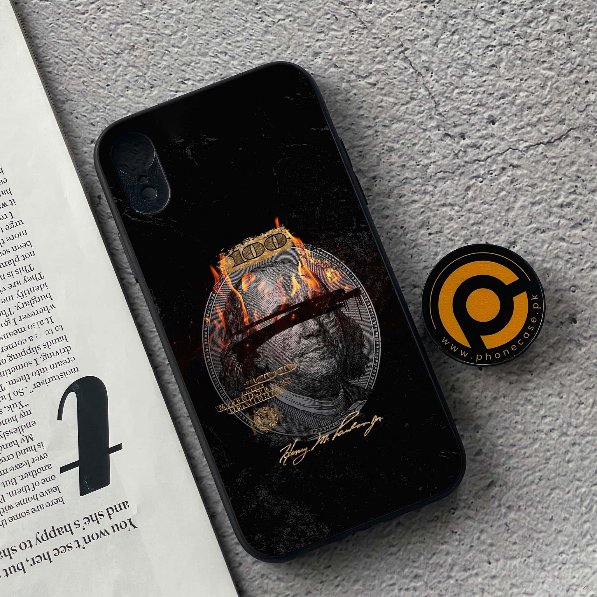 iPhone XR - Dollar Series - Premium Metal Printed soft Bumper shock Proof Case