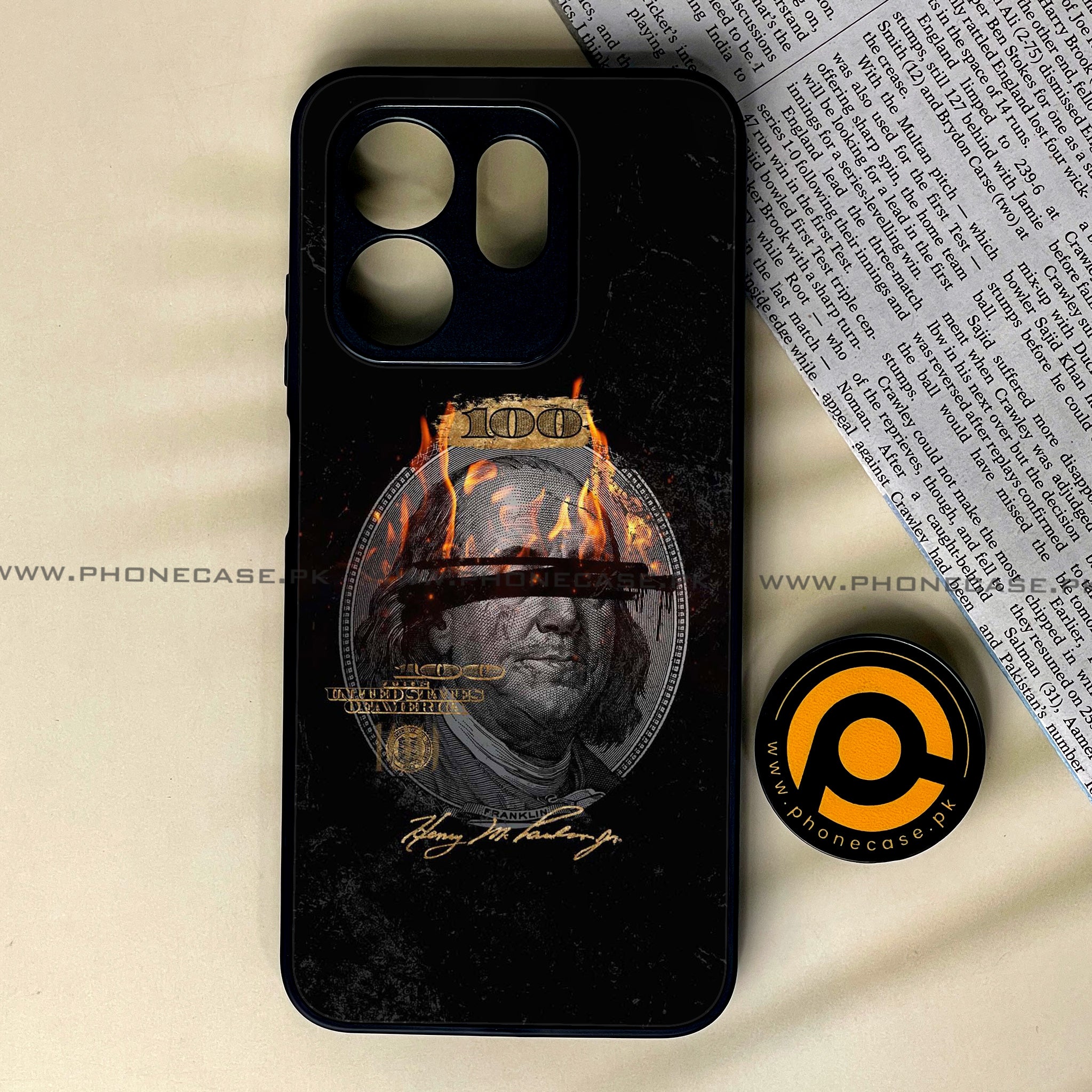 Infinix Hot 50i - Dollar Series - Premium Metal Printed soft Bumper shock Proof Case
