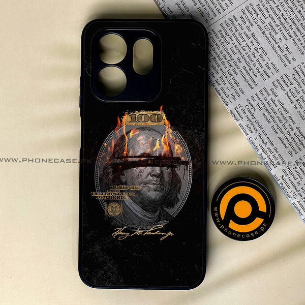 Infinix Hot 50i - Dollar Design 10  - Premium Metal Printed soft Bumper shock Proof Case CS-35966