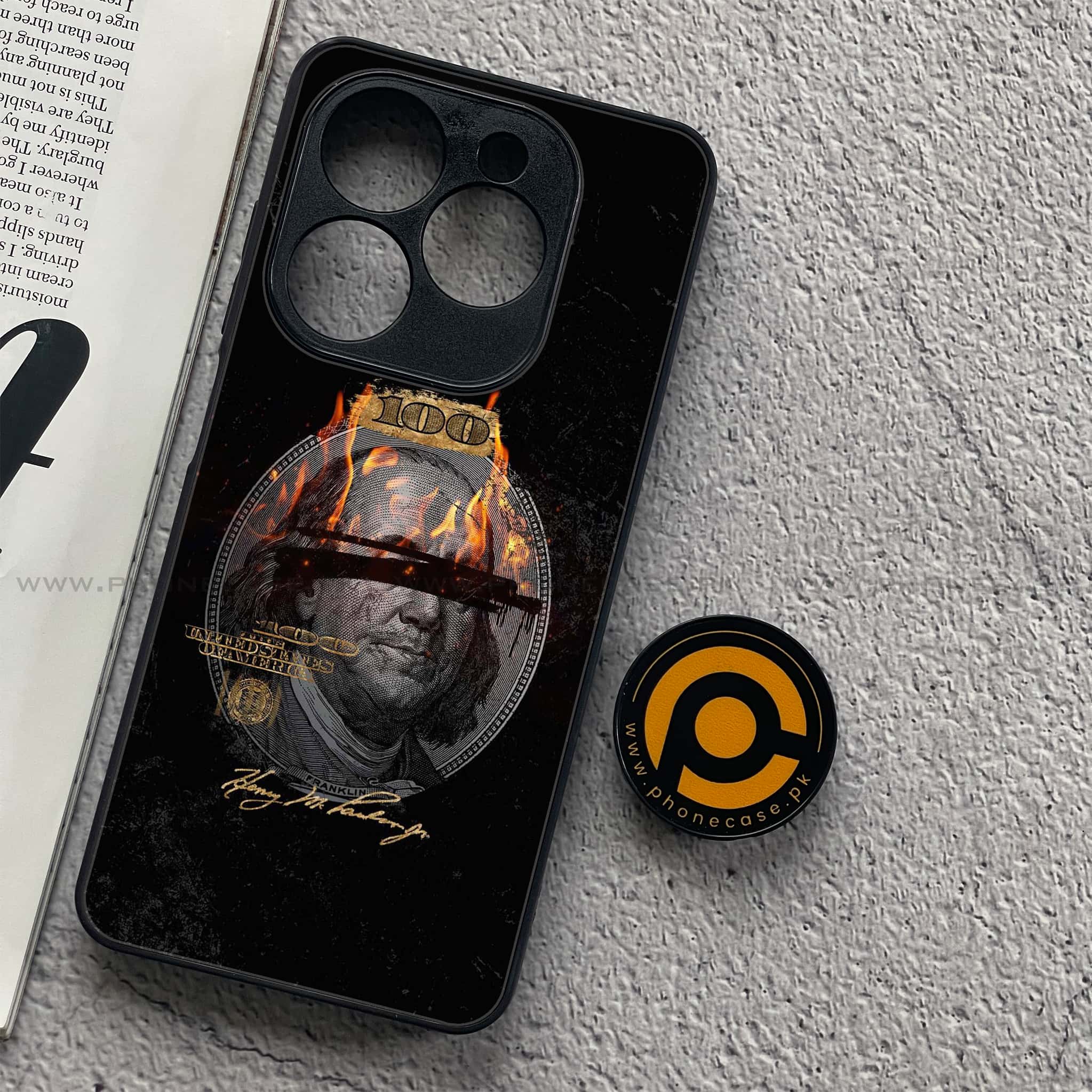 Infinix Smart 8 Pro - Dollar Series - Premium Metal Printed soft Bumper shock Proof Case