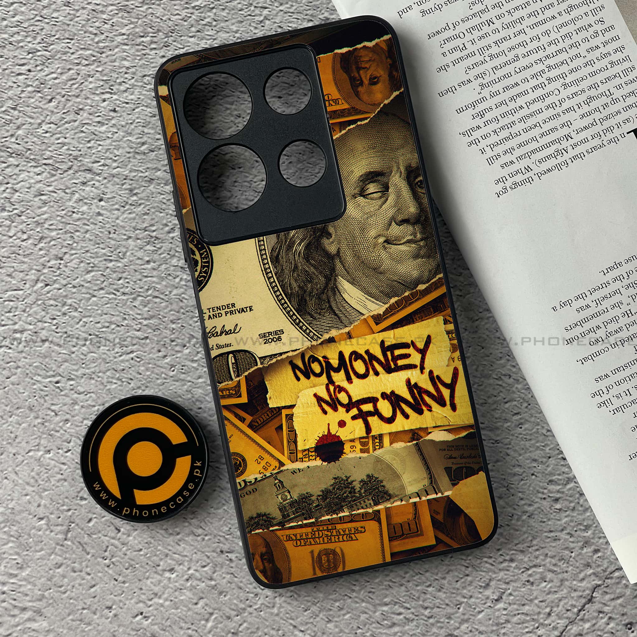 Infinix Note 30 - Dollar Series - Premium Printed Glass soft Bumper shock Proof Case
