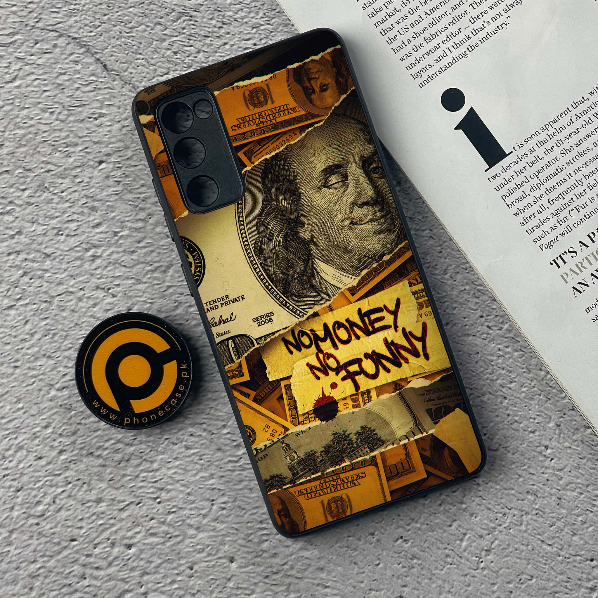 Samsung Galaxy S20 FE Dollar Series Premium Printed Glass soft Bumper shock Proof Case