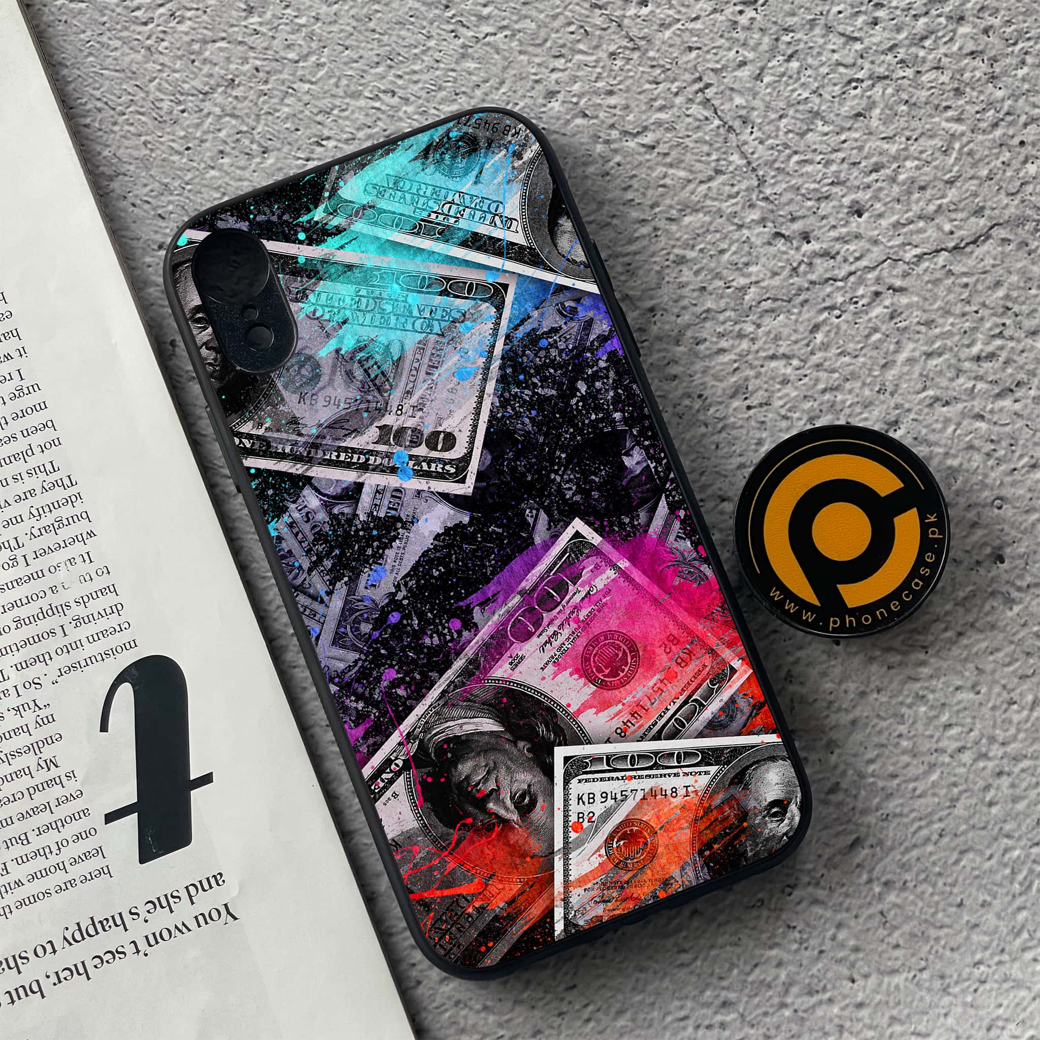 iPhone XR - Dollar Series - Premium Metal Printed soft Bumper shock Proof Case