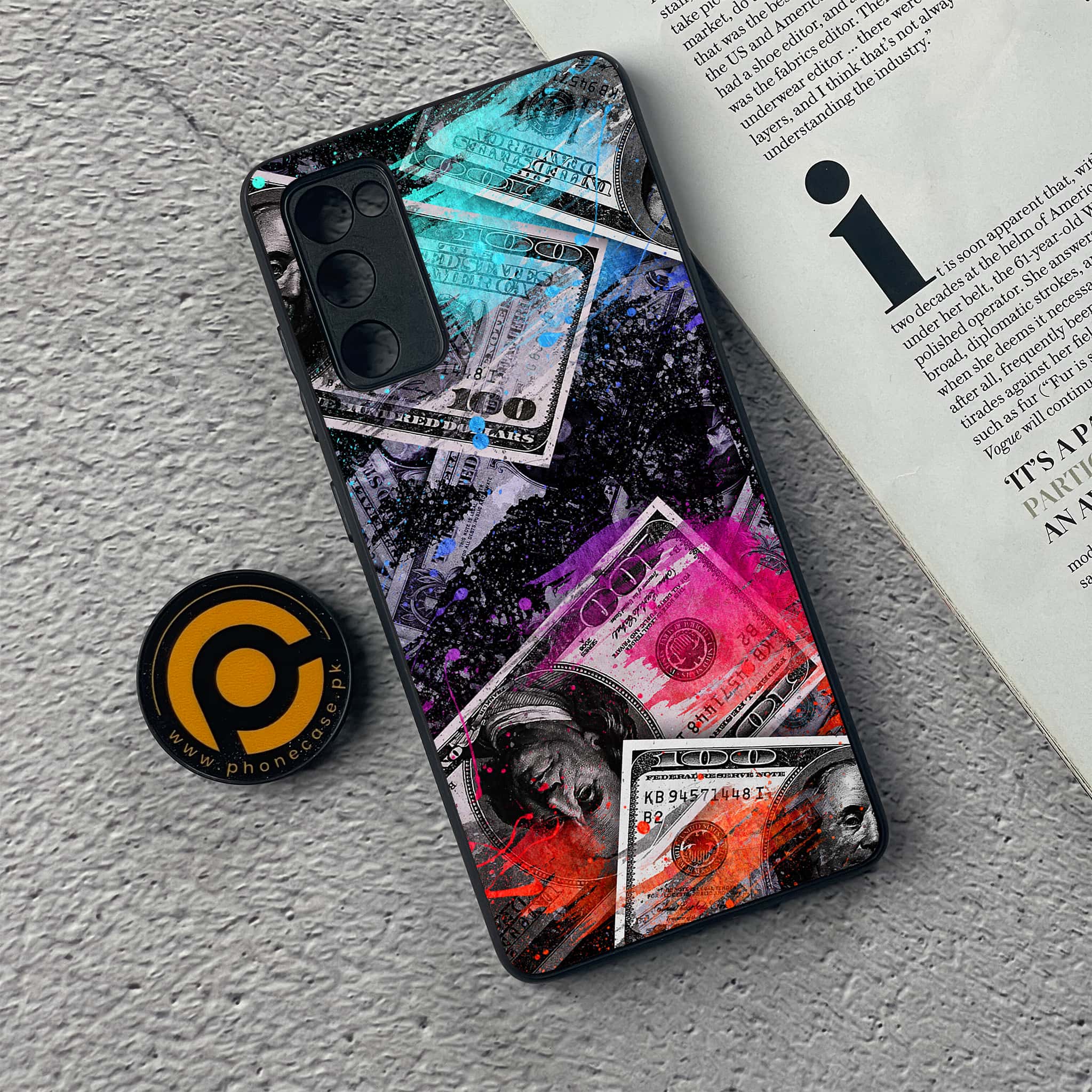 Samsung Galaxy S20 FE Dollar Series Premium Printed Glass soft Bumper shock Proof Case