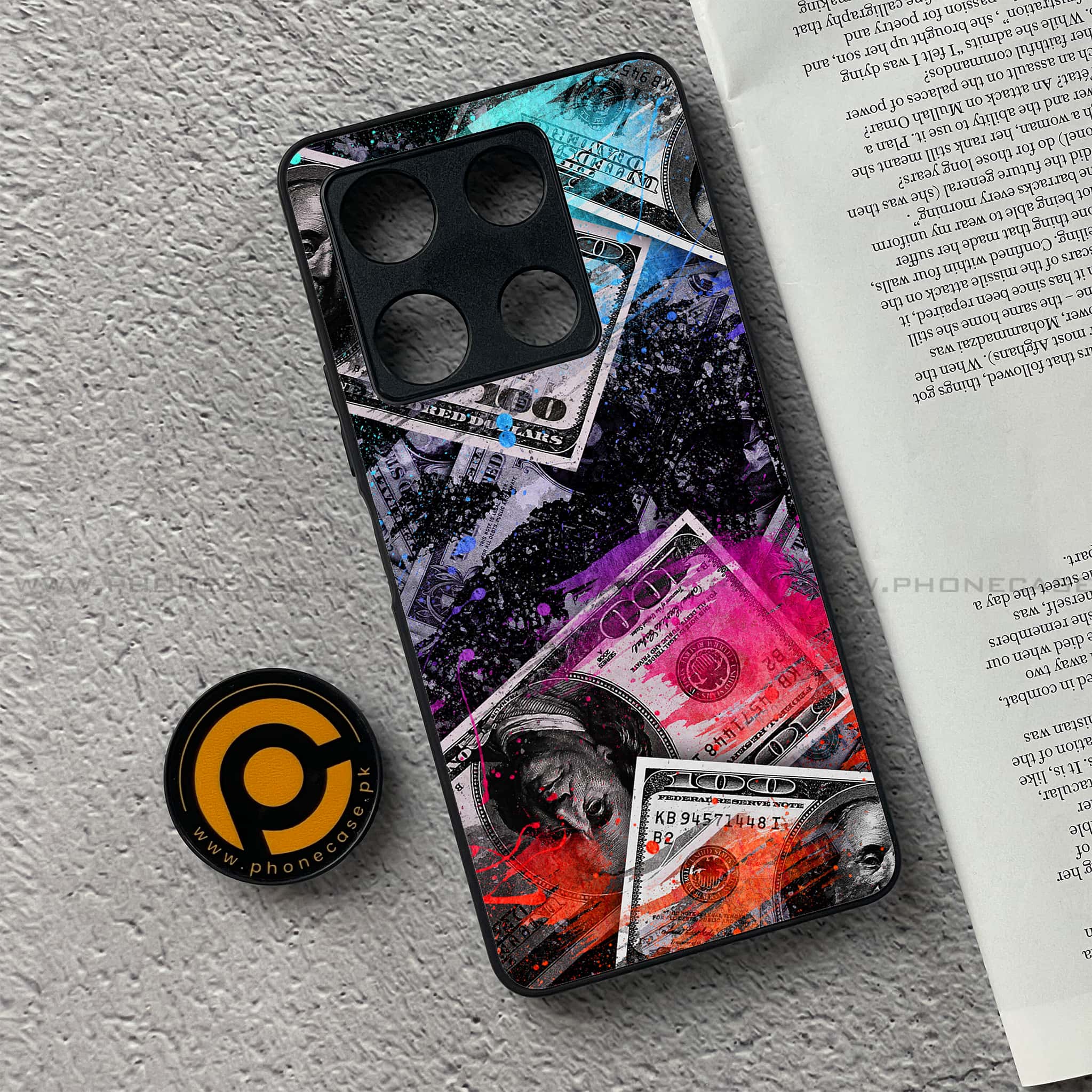 Infinix Note 30 Pro - Dollar Series - Premium Metal Printed soft Bumper shock Proof Case