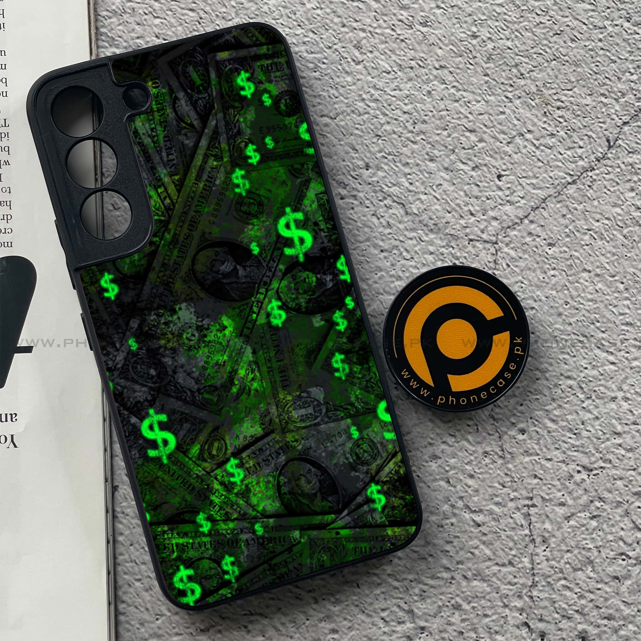 Samsung Galaxy S22 - Dollar series - Premium Metal Printed soft Bumper shock Proof Case