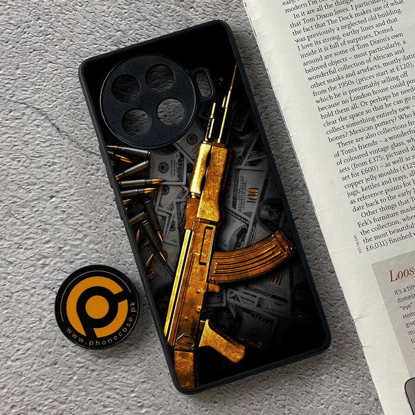 Tecno Spark 20 pro plus - Dollar Design 6  - Premium Printed Glass soft Bumper shock Proof Case  CS-35568