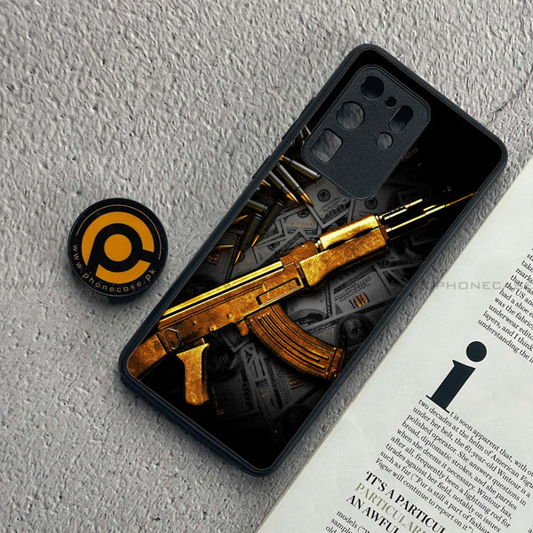 Samsung Galaxy S20 Ultra - Dollar Design 6- Premium Printed Glass soft Bumper shock Proof Case CS-44491