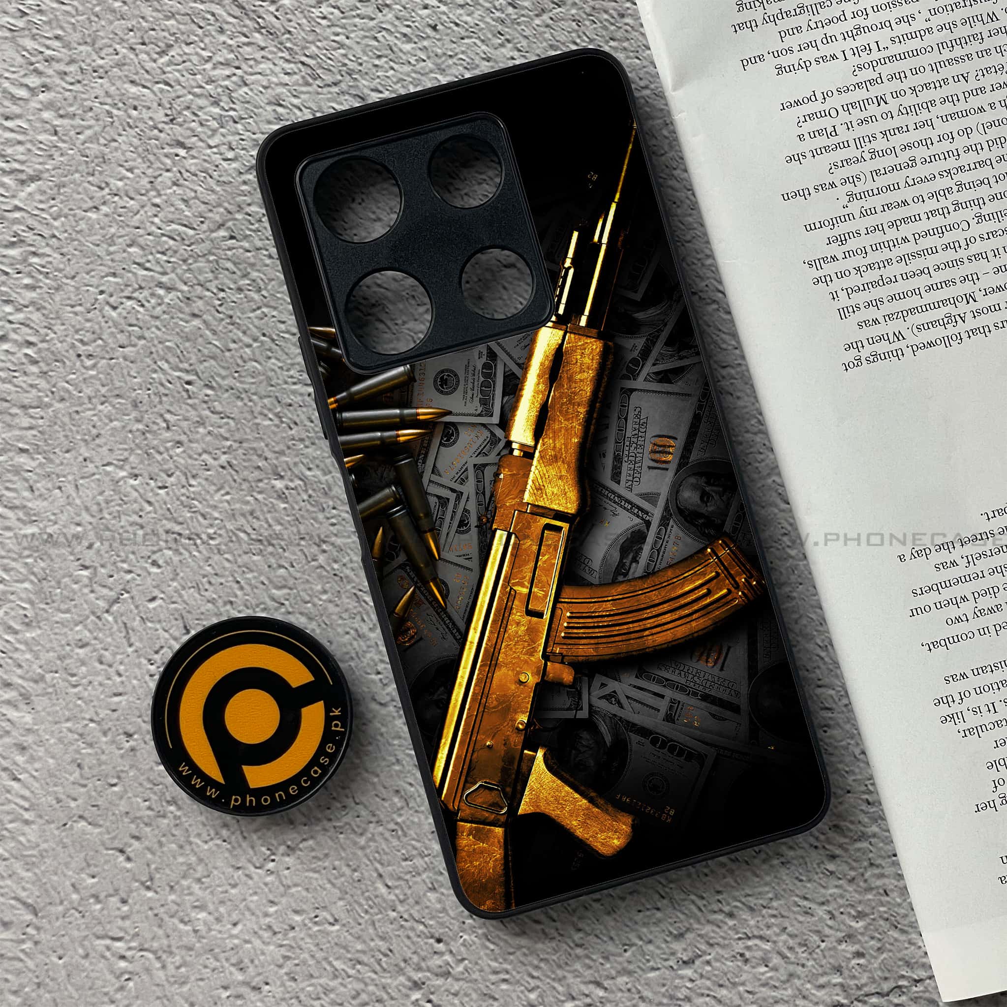 Infinix Note 30 Pro - Dollar Series - Premium Metal Printed soft Bumper shock Proof Case