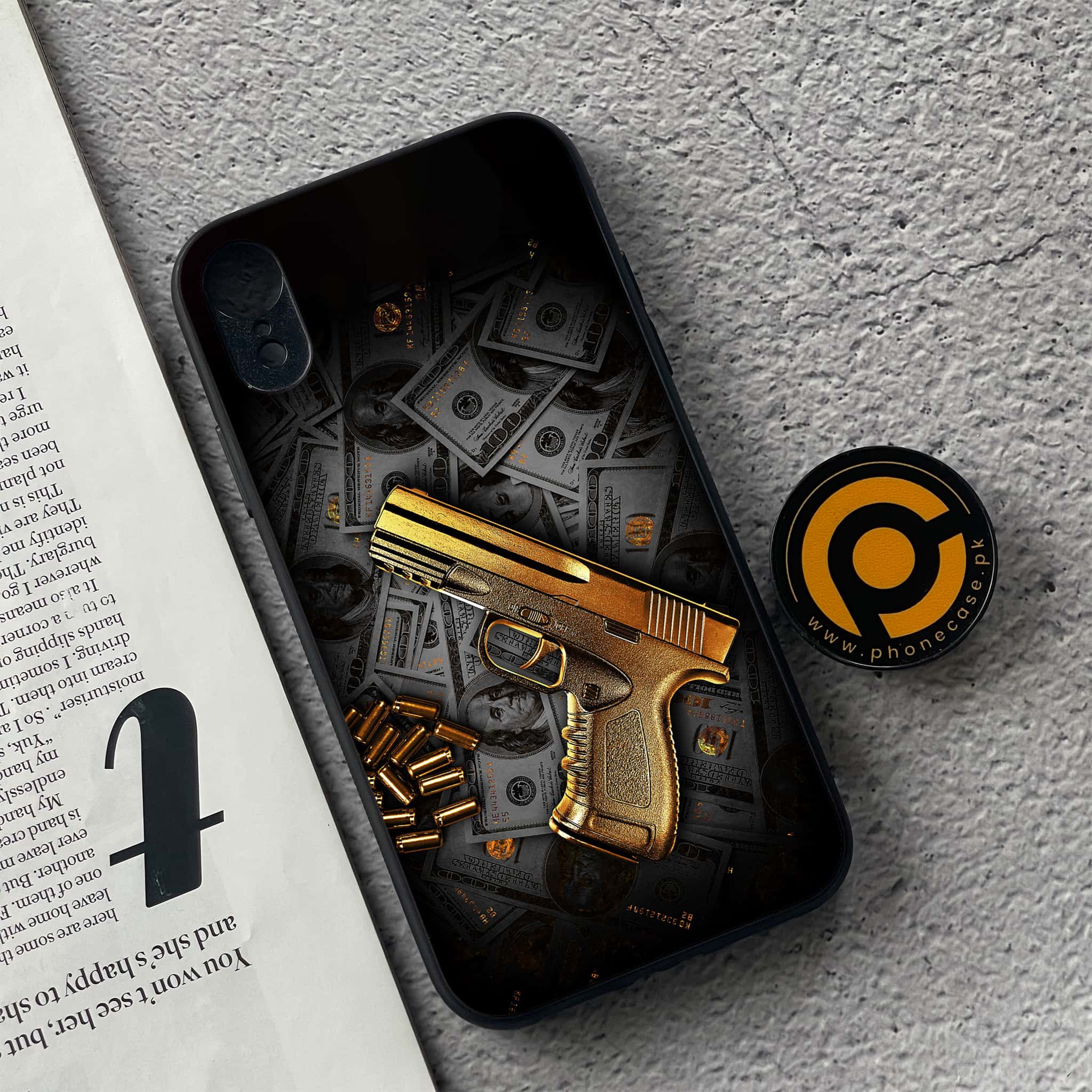 iPhone XR - Dollar Series - Premium Metal Printed soft Bumper shock Proof Case