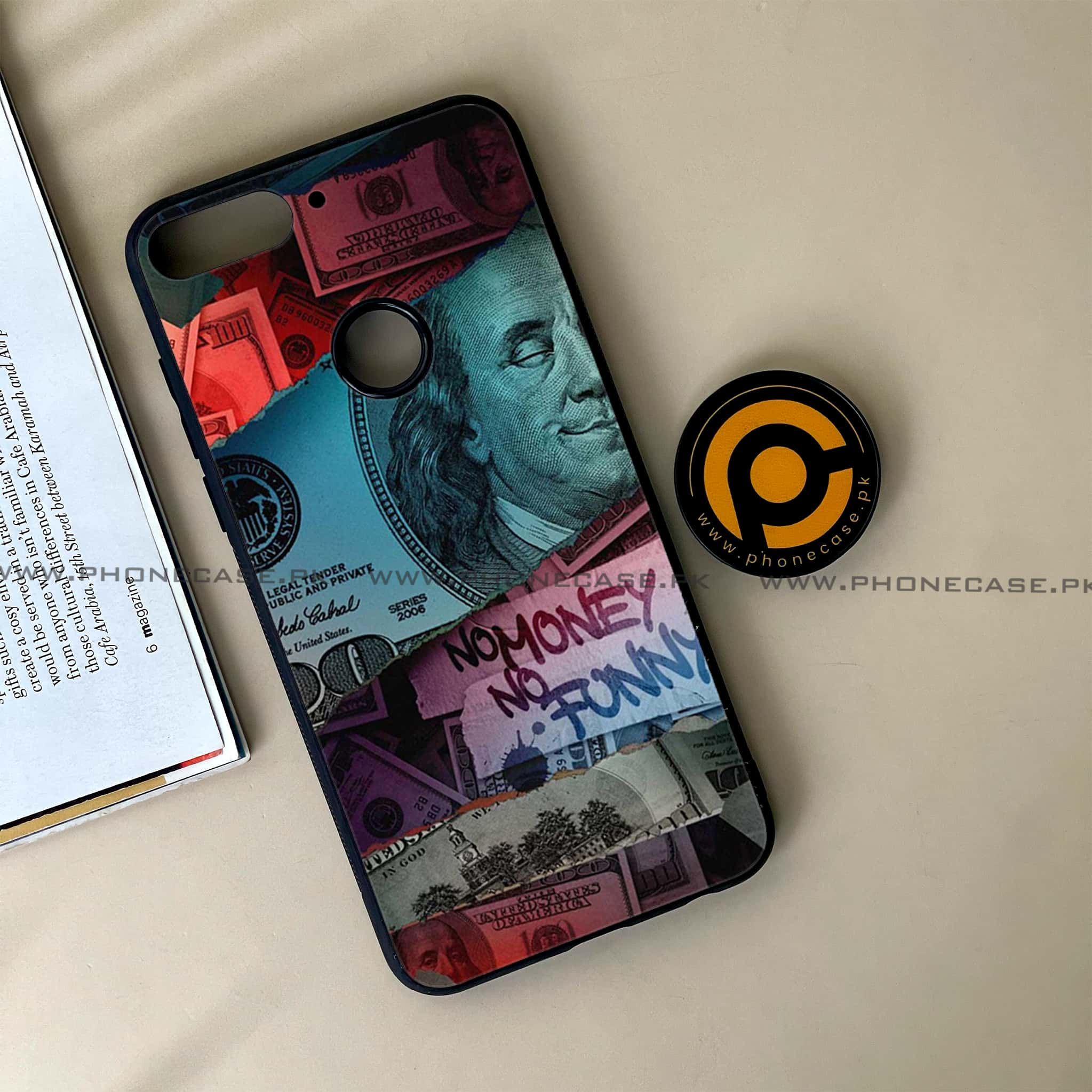 Huawei Y7 Prime (2018) - Dollar Series - Premium Printed Glass soft Bumper shock Proof Case