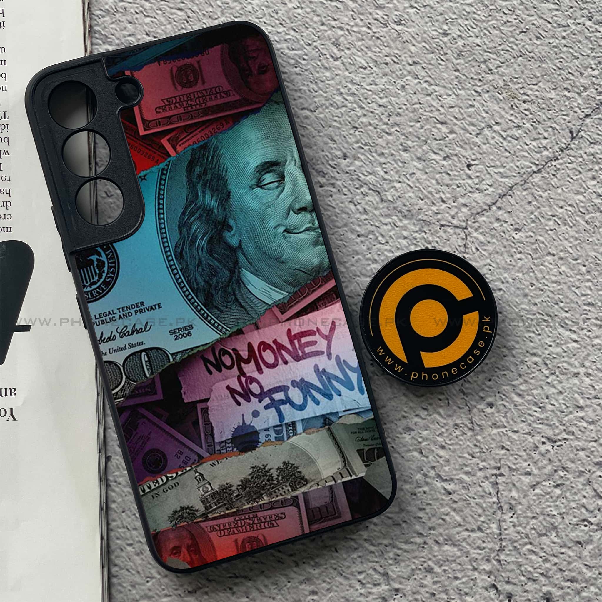Samsung Galaxy S22 - Dollar series - Premium Metal Printed soft Bumper shock Proof Case