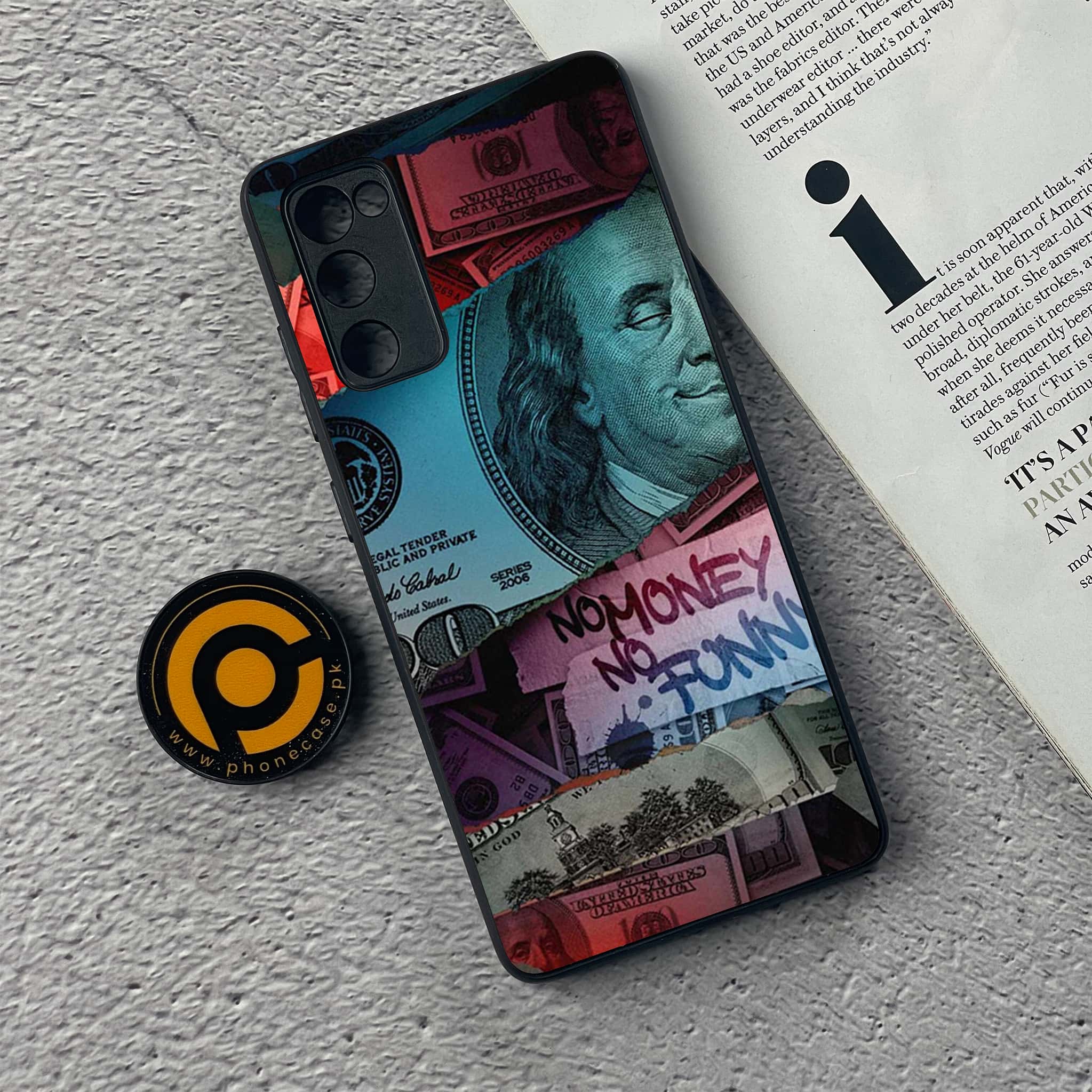Samsung Galaxy S20 FE Dollar Series Premium Printed Glass soft Bumper shock Proof Case