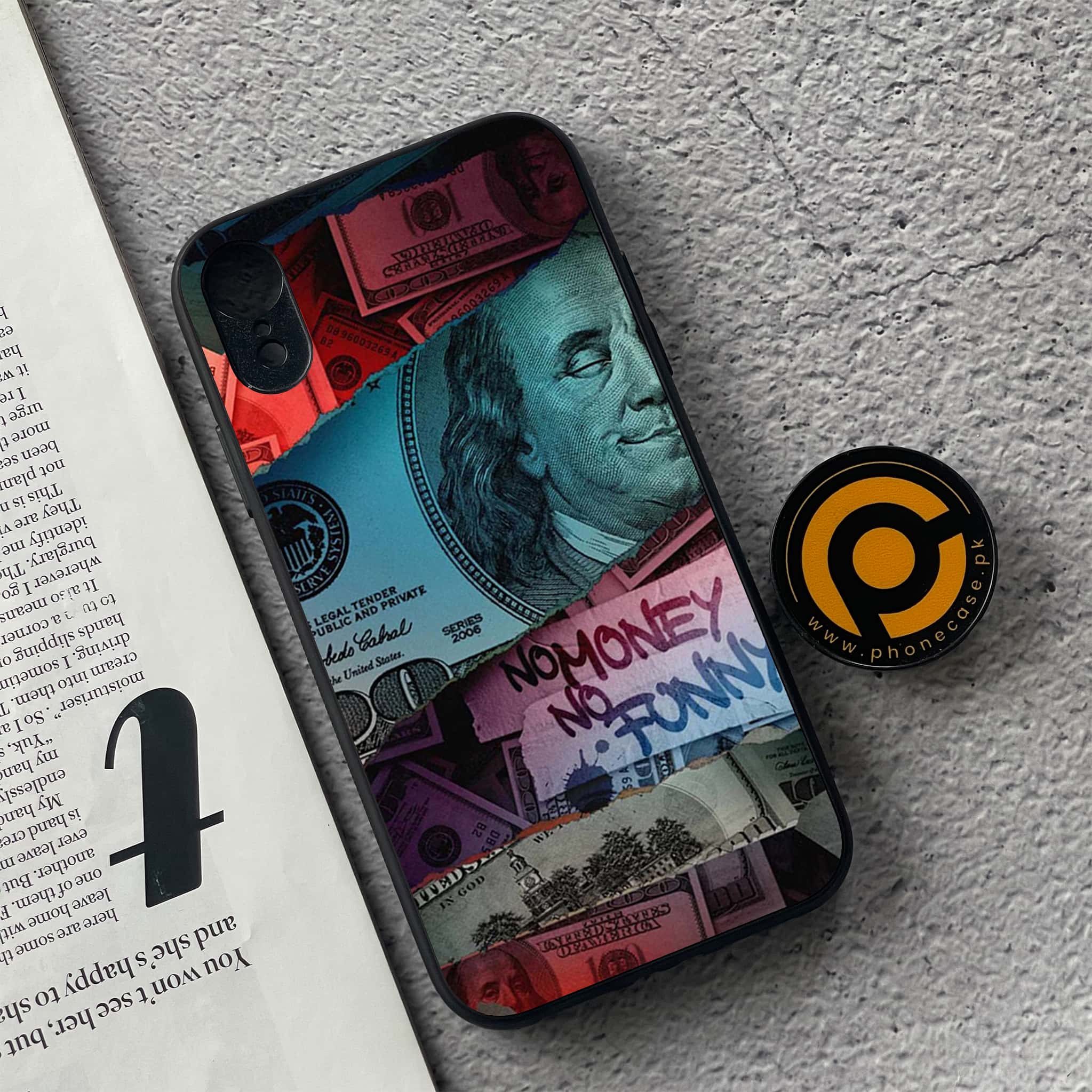 iPhone XR - Dollar Series - Premium Metal Printed soft Bumper shock Proof Case