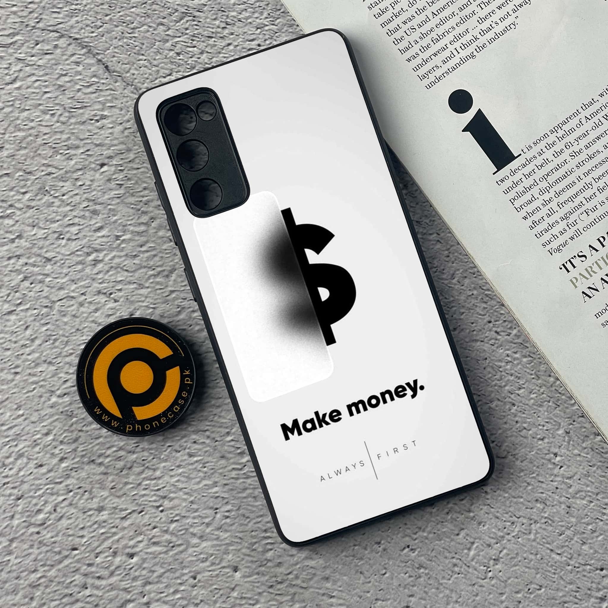 Samsung Galaxy S20 FE Dollar Series Premium Printed Glass soft Bumper shock Proof Case