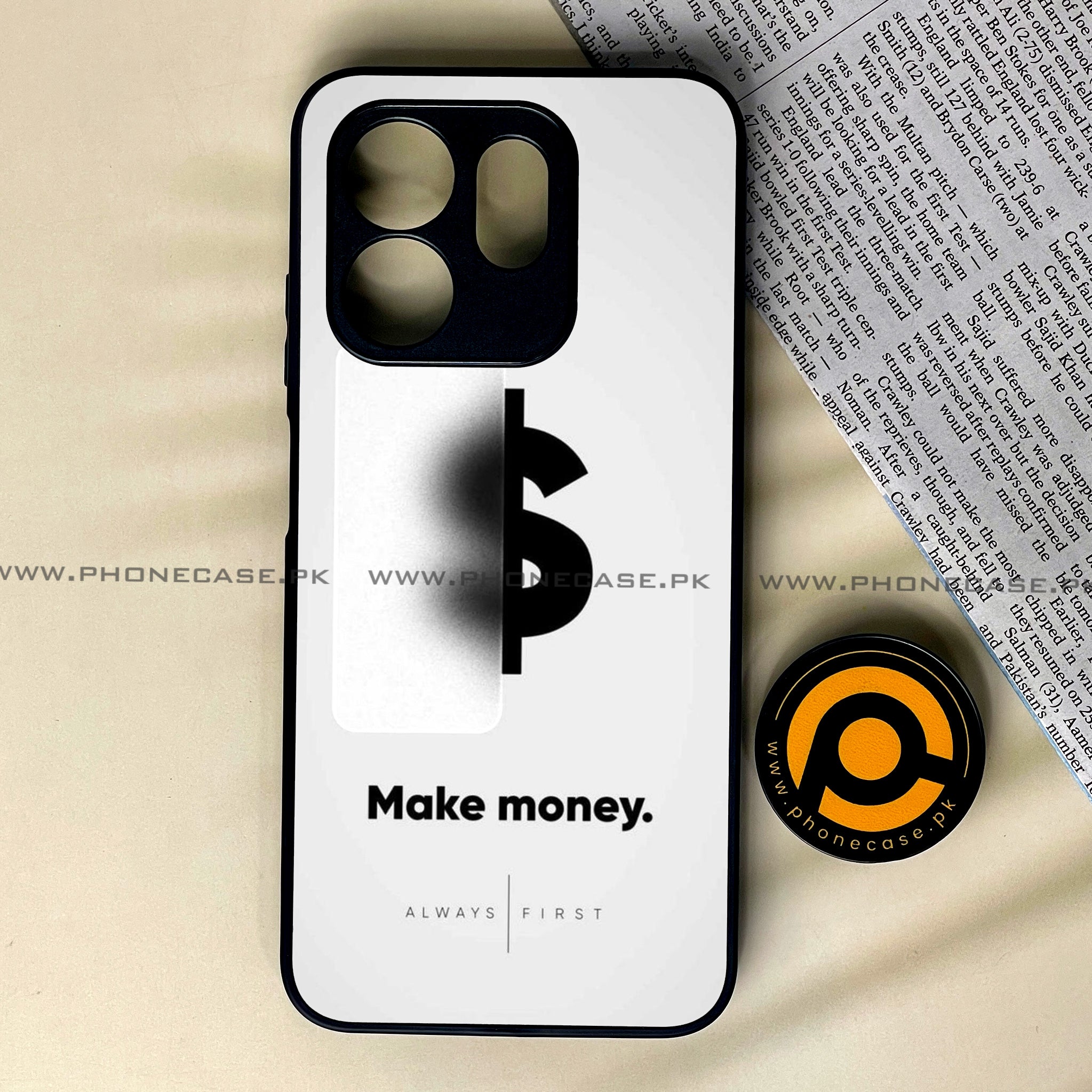 Infinix Hot 50i - Dollar Series - Premium Metal Printed soft Bumper shock Proof Case