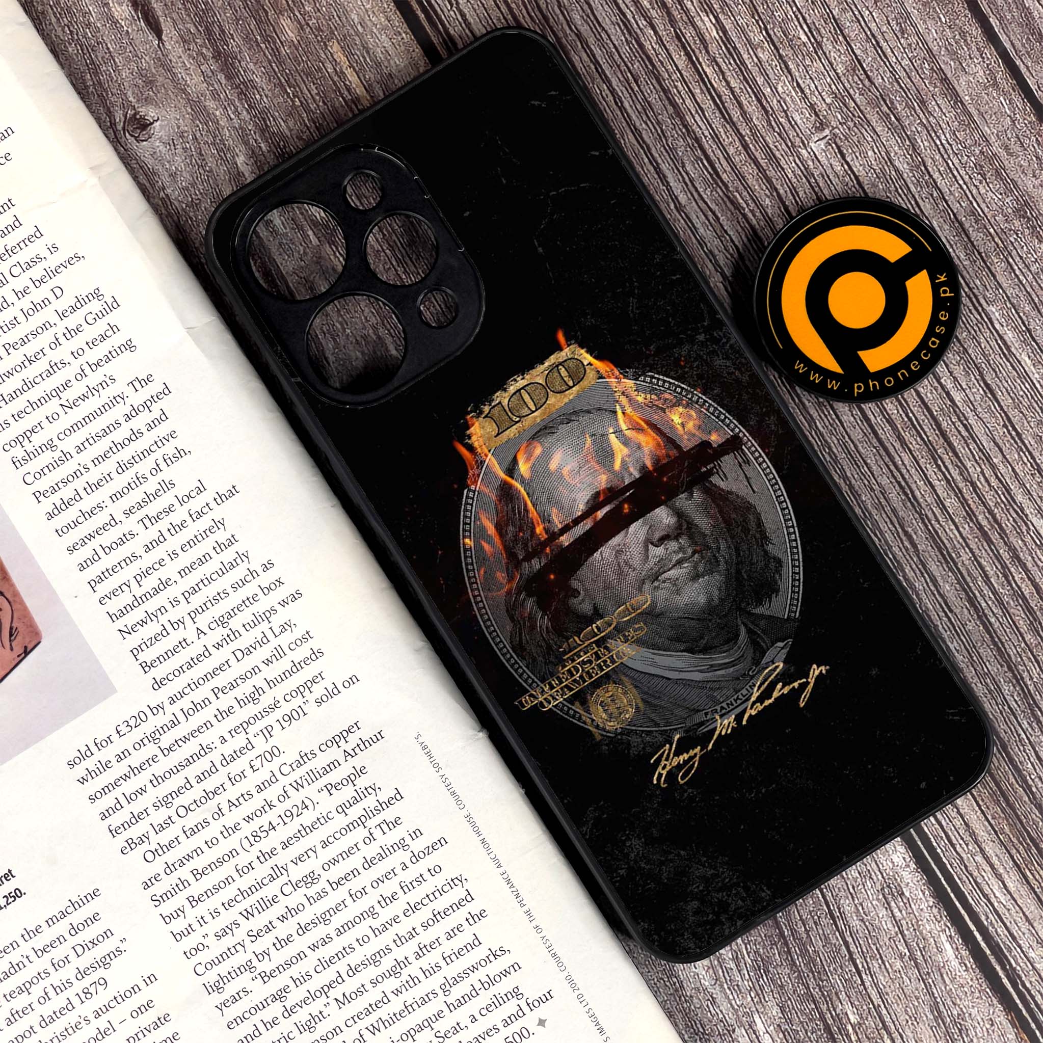 Xiaomi Redmi 12 - Dollar Series - Premium Printed Glass soft Bumper shock Proof Case