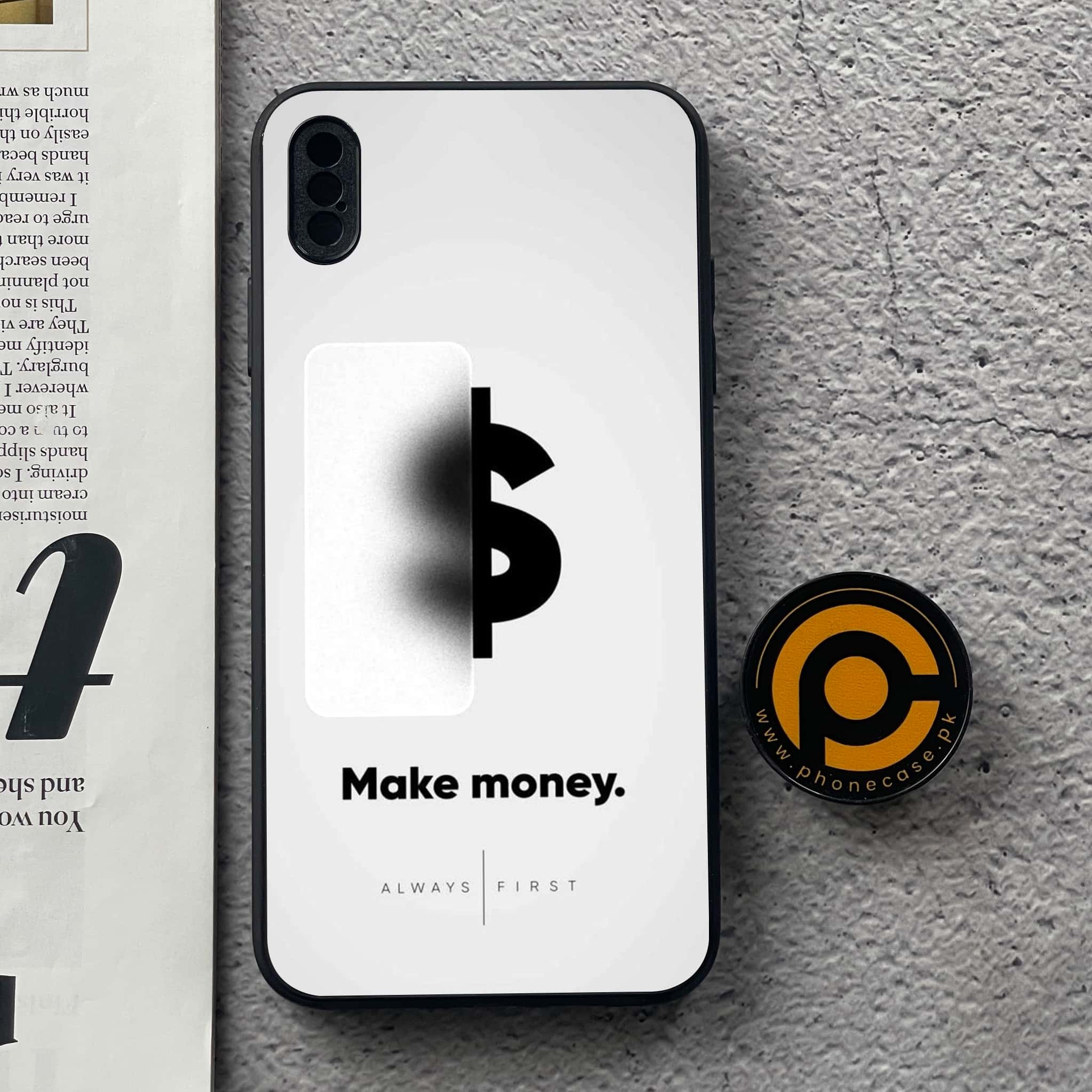 iPhone Xs Max - Dollar Series - Premium Metal Printed soft Bumper shock Proof Case