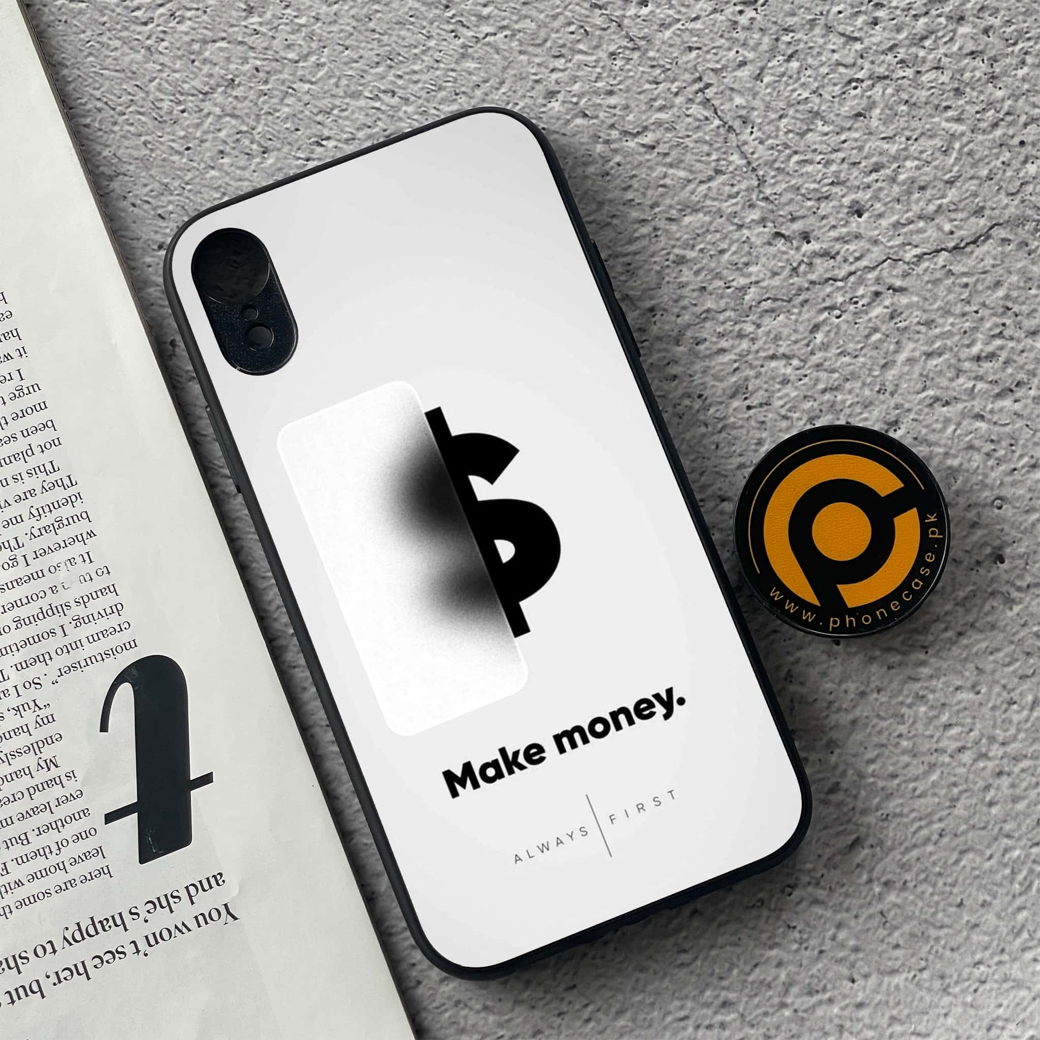iPhone XR - Dollar Series - Premium Metal Printed soft Bumper shock Proof Case