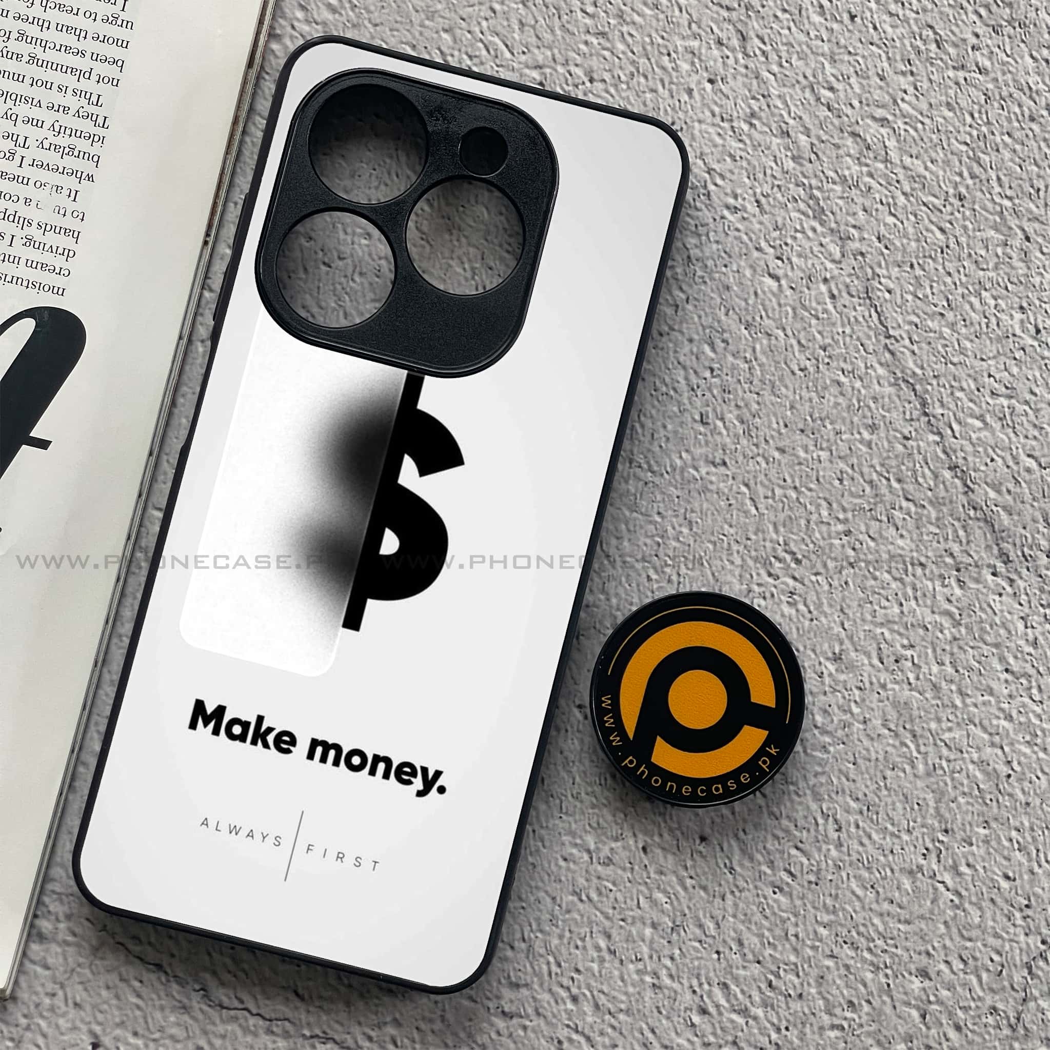 Infinix Smart 8 Pro - Dollar Series - Premium Metal Printed soft Bumper shock Proof Case