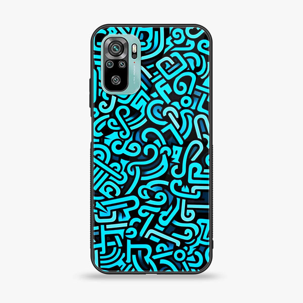 Xiaomi Redmi Note 10 - Doodle Design - Premium Printed Glass soft Bumper shock Proof Case