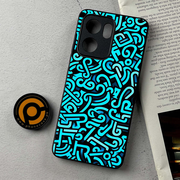 Oppo A5x - Doodle Design - Premium Metal Printed Soft Bumper Shockproof Case