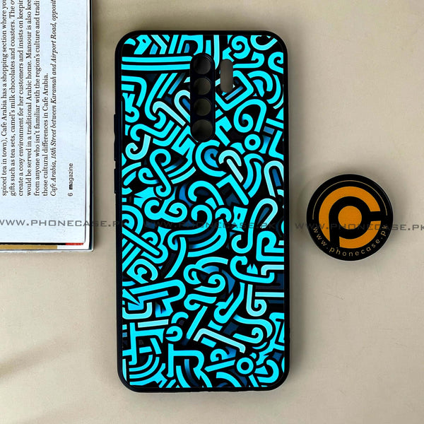 Xiaomi Redmi 9 - Doodle Design - Premium Printed Glass soft Bumper Shock Proof Case