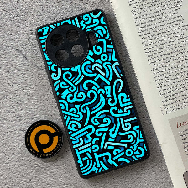 Tecno Spark 20 Pro Plus - Doodle Design -  Premium Printed Metal soft Bumper shock Proof Case