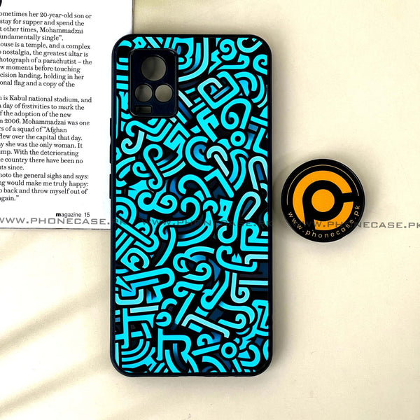 Vivo V20 - Doodle Design - Premium Printed Glass soft Bumper Shock Proof Case