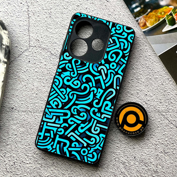Oppo A5 Pro  -  Doodle Design - Premium Printed Metal soft Bumper shock Proof Case