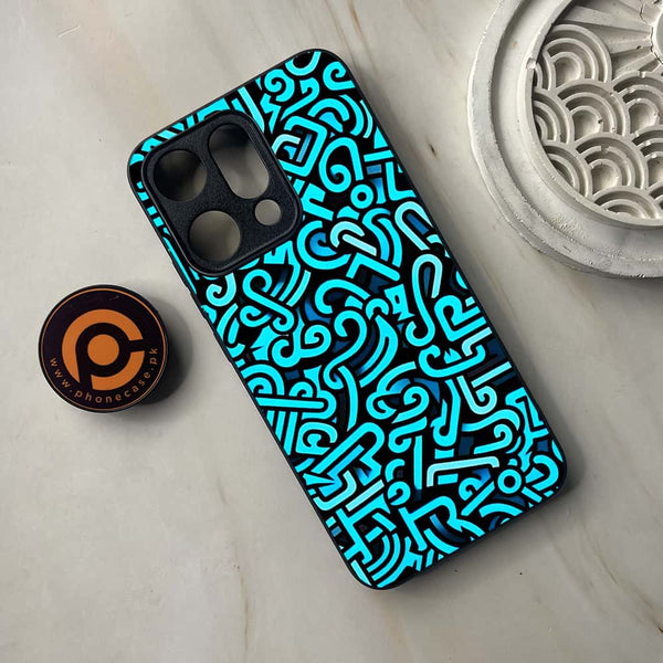 Oppo Reno 14 5G - Doodle Design - Premium Metal Printed soft Bumper shock Proof Case