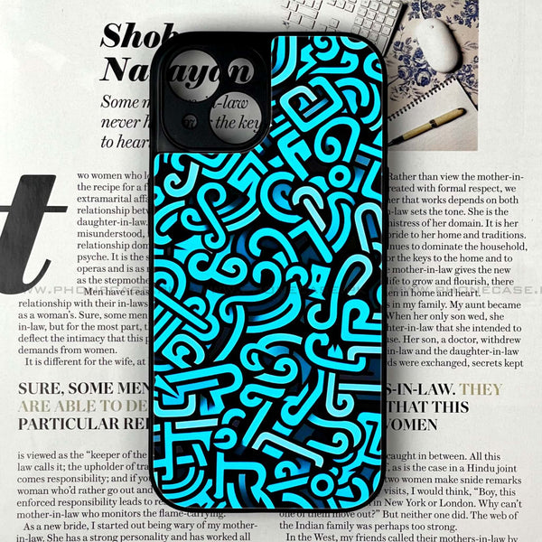 iPhone 15 - Doodle Design - Premium Printed Glass soft Bumper Shock Proof Case