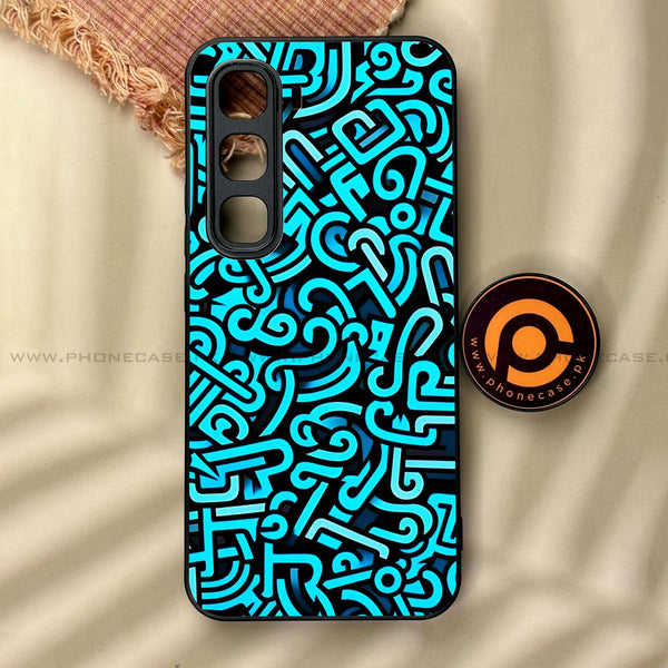 Infinix Hot 60 Pro - Doodle Design - Premium Metal Printed soft Bumper shock Proof Case