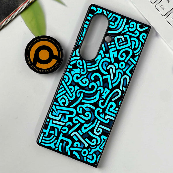 Samsung Galaxy Z Fold 7 - Doodle Design -  Premium Metal Printed soft Bumper shock Proof Case