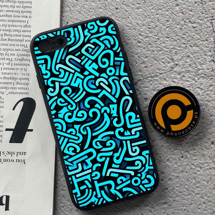 iPhone 7/8 - Doodle Design - Premium Metal Printed soft Bumper shock Proof Case  CS-31888
