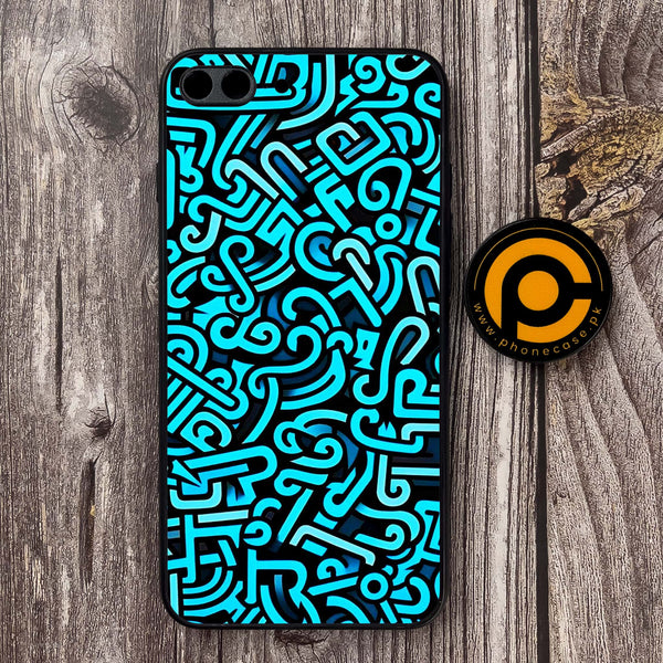 iPhone 7 Plus - Doodle Design - Premium Metal Printed soft Bumper shock Proof Case