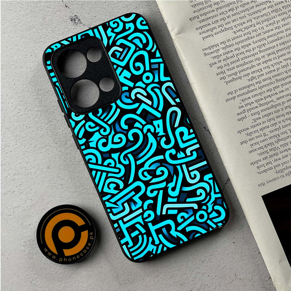 Oppo Reno 13 - Doodle Design - Premium Metal Printed Soft Bumper Shockproof Case