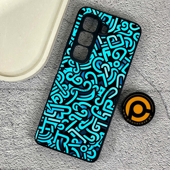 Infinix Hot 50 4G - Doodle Design - Premium Metal Printed soft Bumper shock Proof Case