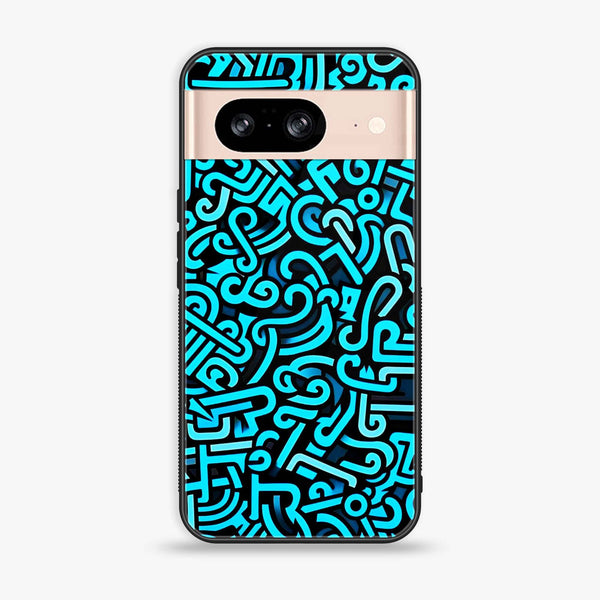 Google Pixel 8 - Doodle Design - Premium Printed Glass soft Bumper Shock Proof Case