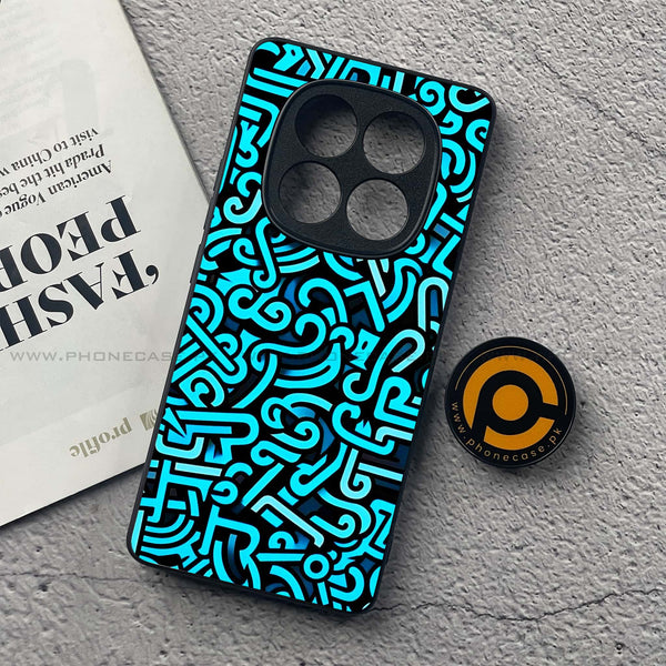 Redmi Note 14 Pro - Doodle Design - Premium Printed Glass soft Bumper Shock Proof Case