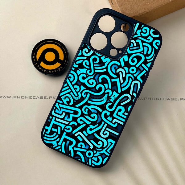 iPhone 16 Pro - Doodle Design - Premium Printed Glass soft Bumper shock Proof Case